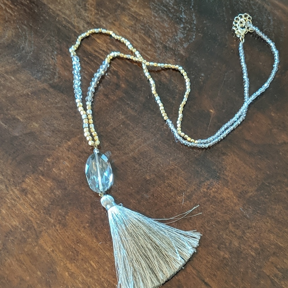 Tassel necklace.